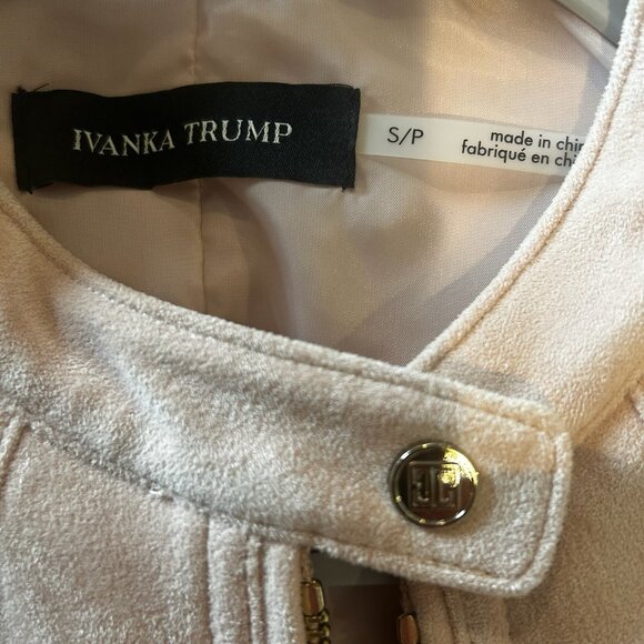 NWOT Ivanka Trump Blush Pastel Pink Faux Soft Suede Jacket - Picture 6 of 8